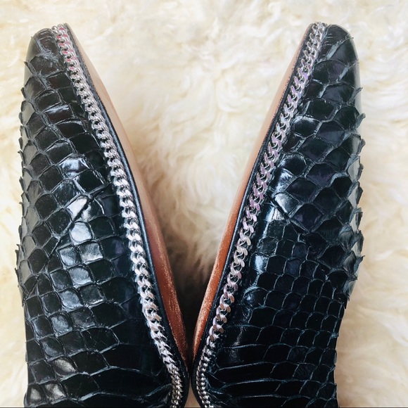 Black Rachel Zoe pumps snakeskin leather - Picture 6 of 8